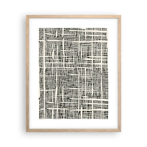 Poster in einem Rahmen aus heller Eiche - Gewebte Komposition - 40x50 cm