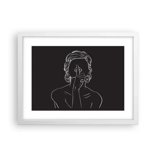 Poster in einem weißen Rahmen - Schönheit erblüht in der Stille - 40x30 cm