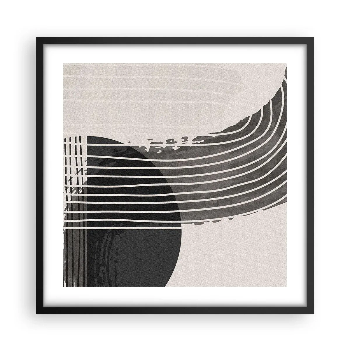 Poster in einem schwarzem Rahmen - Hin und zurück - 50x50 cm