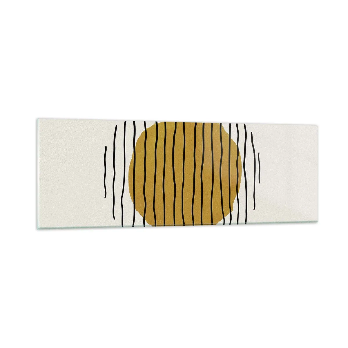 Glasbild - Bild auf glas - Abstraktion, die vor Hitze zittert - 90x30 cm