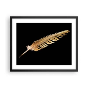 Poster in einem schwarzem Rahmen - Er hat ein ungewöhnliches Schreibtalent ... - 50x40 cm