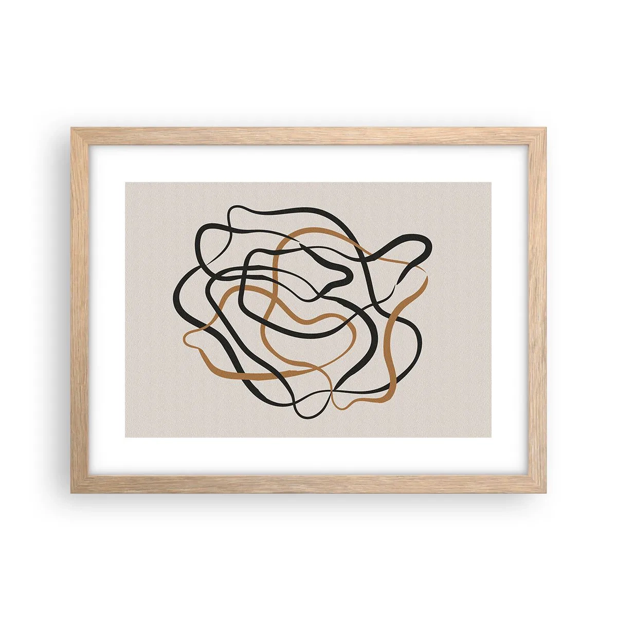 Poster in einem Rahmen aus heller Eiche - Alles ging schief - 40x30 cm