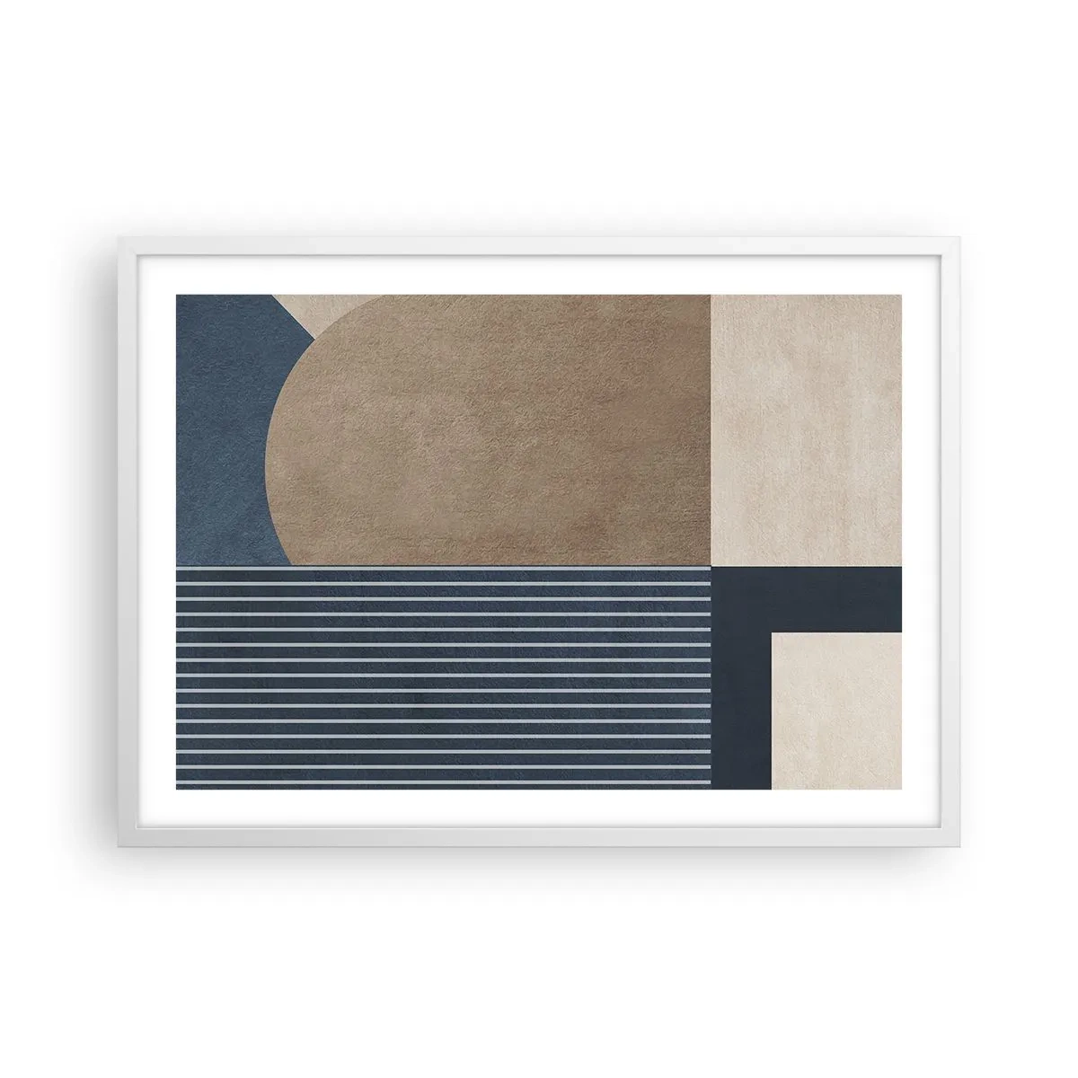 Poster in einem weißen Rahmen - Komposition aus Einfachheit und Rundheit - 70x50 cm