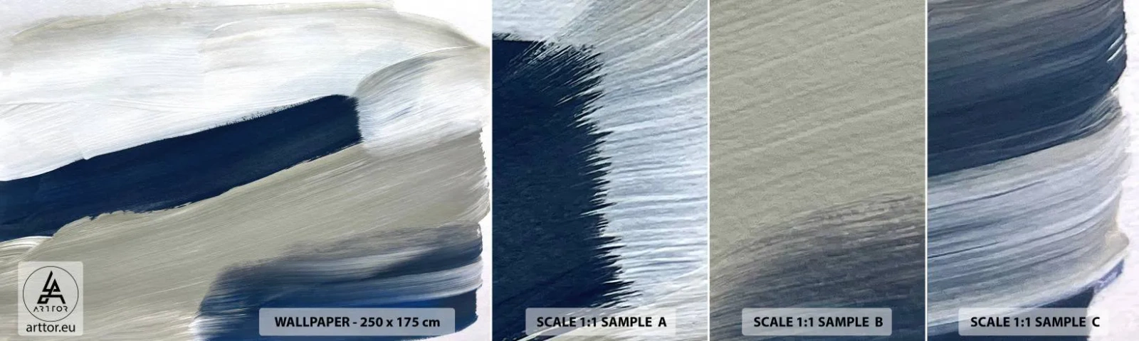 Fototapetenmuster Standard Eco - Begegnung mit dem Weißsein - Stück, Minimalistisch, Modern - 100x30 cm