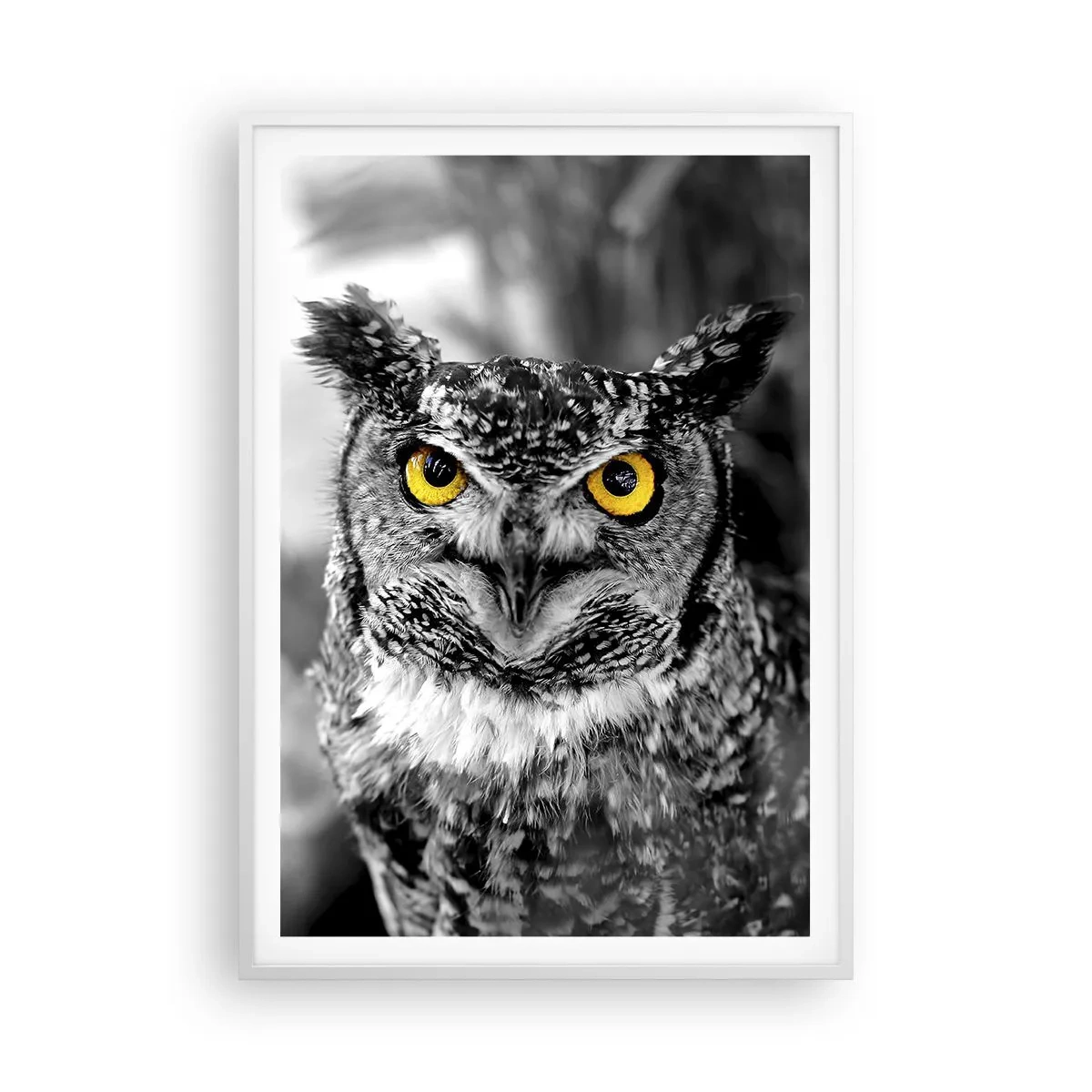 Poster in einem weißen Rahmen - Nichts wird sich verstecken - 70x100 cm