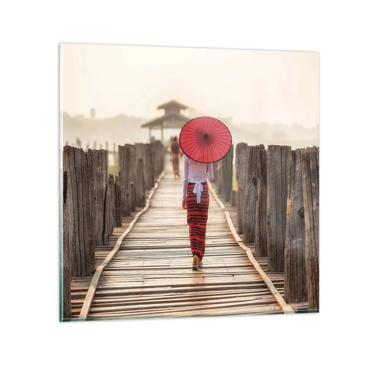 Glasbild - Bild auf glas - Auf der alten Brücke - 50x50 cm