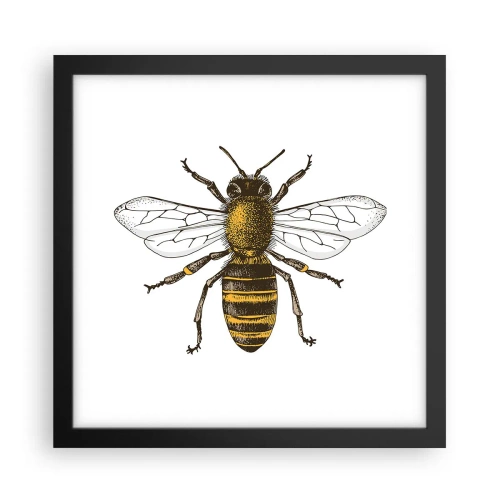 Poster in einem schwarzem Rahmen - Schön und gut - 30x30 cm