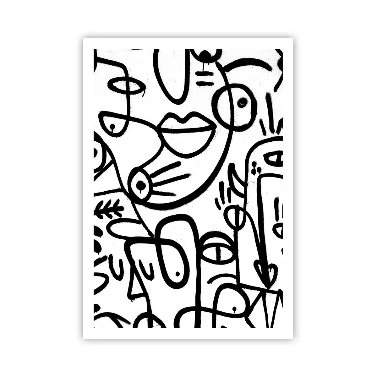 Poster - Gesichter und Luftspiegelungen - 70x100 cm