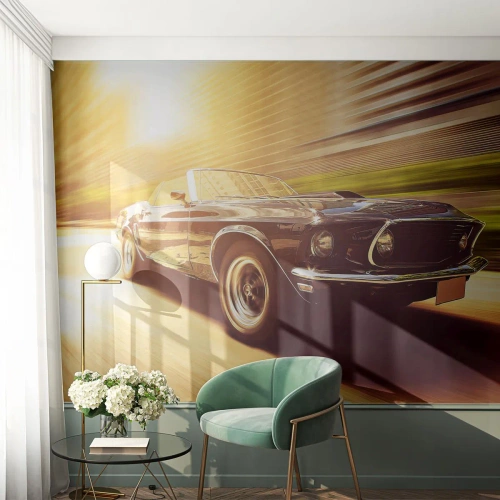 Selbstklebende Fototapete Deluxe Sticker - 1967 - die Legende kehrt zurück - Auto, Cabriolet, Automobil - 300x210 cm