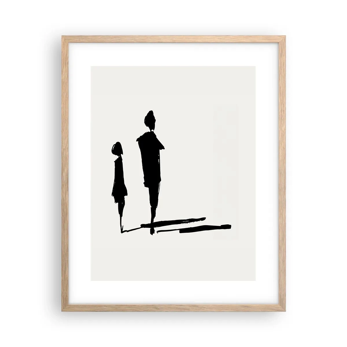 Poster in einem Rahmen aus heller Eiche - Mit Sicherheit zusammen? - 40x50 cm