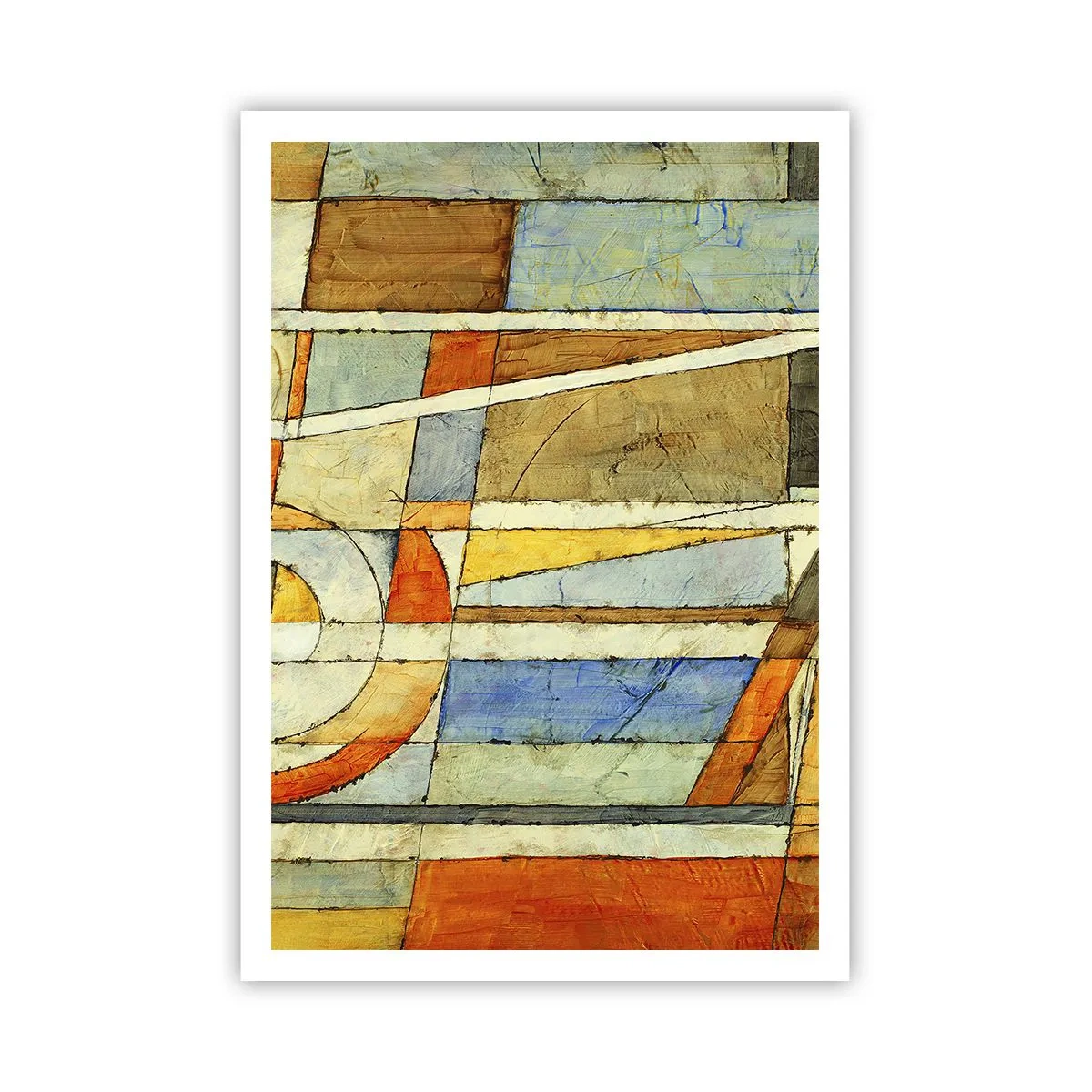 Poster - Kubismus auf der Baustelle - 70x100 cm