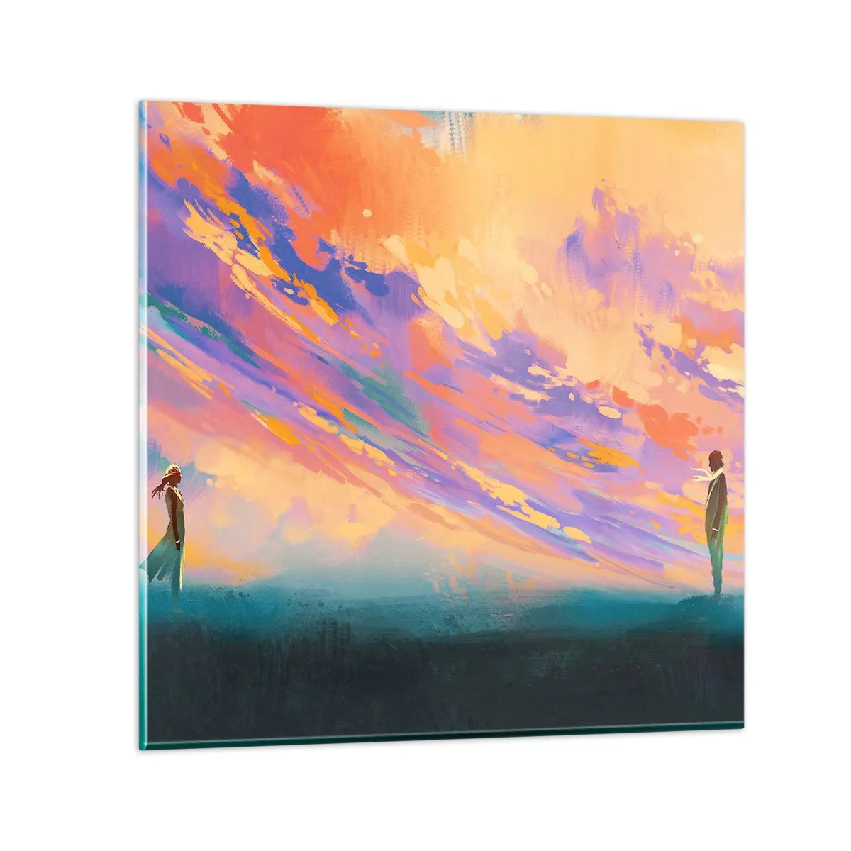 Glasbild - Bild auf glas - Die Anziehungskraft - 50x50 cm