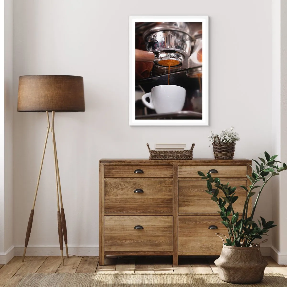 Poster in einem weißen Rahmen - Gute Zeit des Tages - 30x40 cm