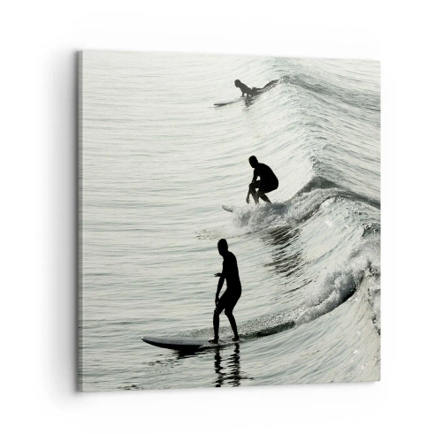 Bild auf Leinwand - Leinwandbild - Gegen die Welle - 60x60 cm