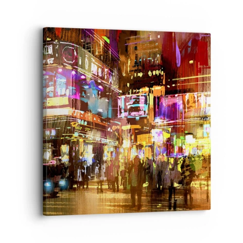 Bild auf Leinwand - Leinwandbild - In einem Lichtermeer - 30x30 cm
