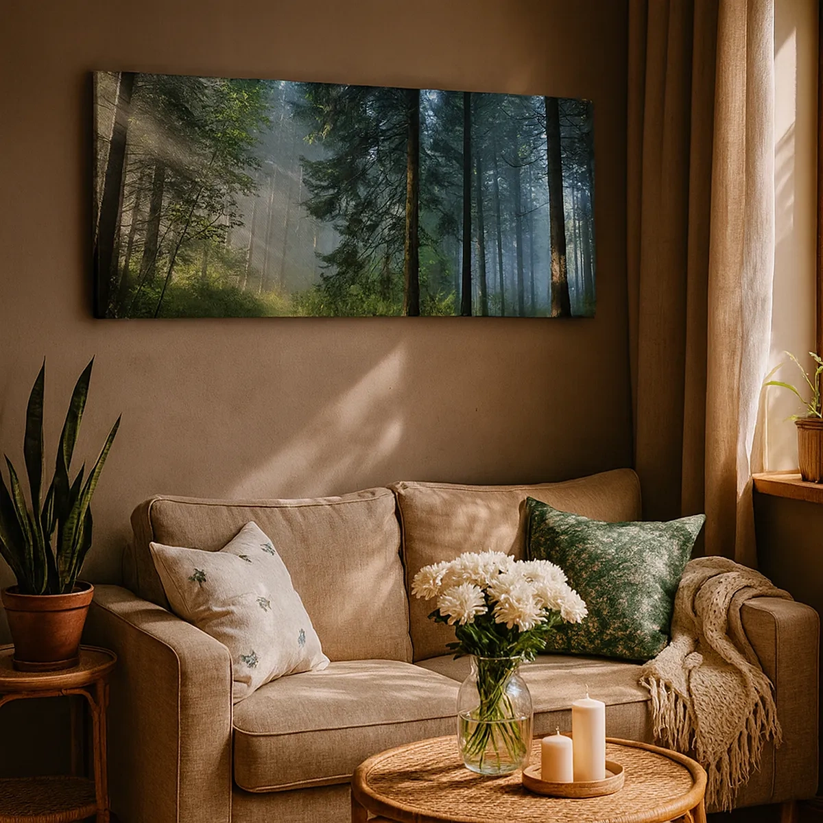 Bild auf Leinwand - Leinwandbild - Strahlend am Morgen - 30x30 cm