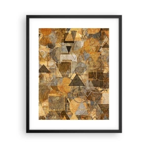 Poster in einem schwarzem Rahmen - Die Welt in Form - 40x50 cm