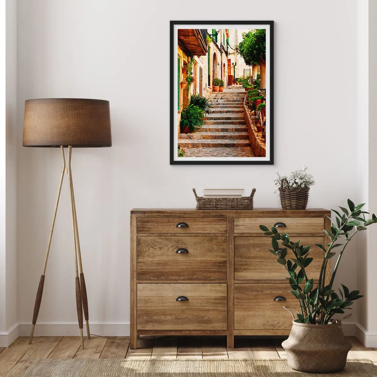 Poster in einem schwarzem Rahmen - Charme spanischer Feiertage - 30x40 cm