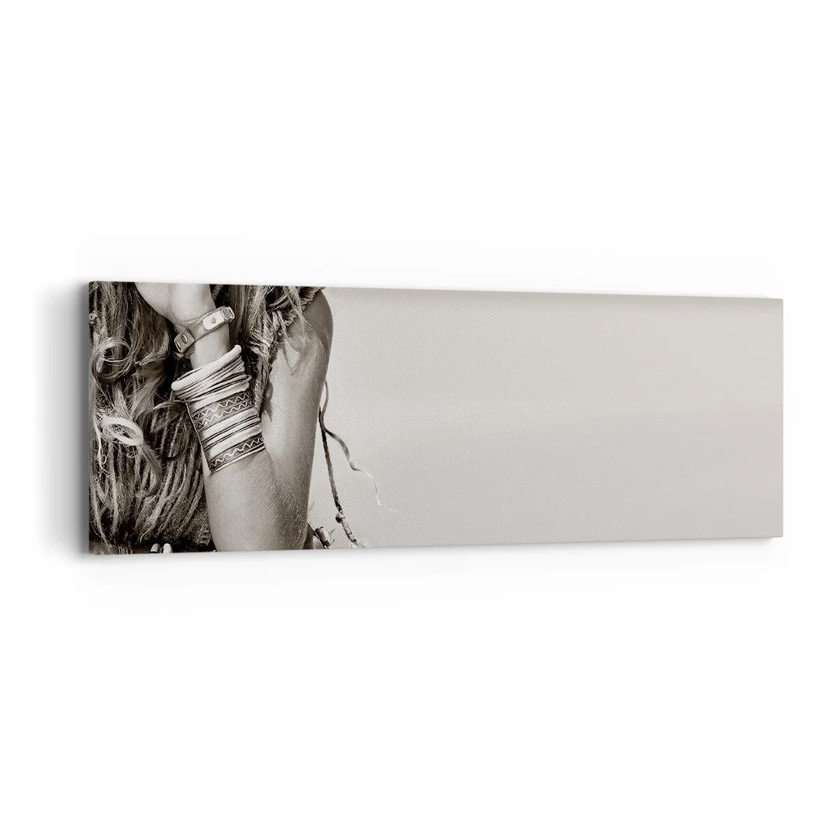 Bild auf Leinwand - Leinwandbild - Wieso ein Mädchen - 90x30 cm