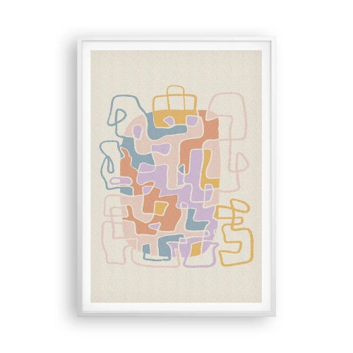 Poster in einem weißen Rahmen - Labyrinth – ein freudiges Abenteuer - 70x100 cm