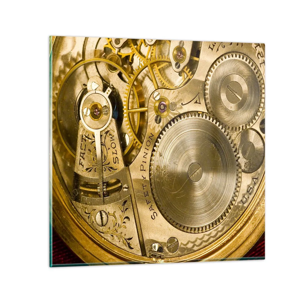 Glasbild - Bild auf glas - Geh mit der Zeit - 60x60 cm