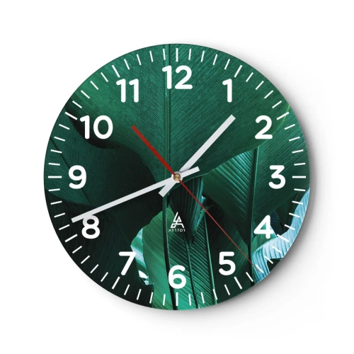 Wanduhr - Glasuhr - Dem Licht zugewandt - 40x40 cm