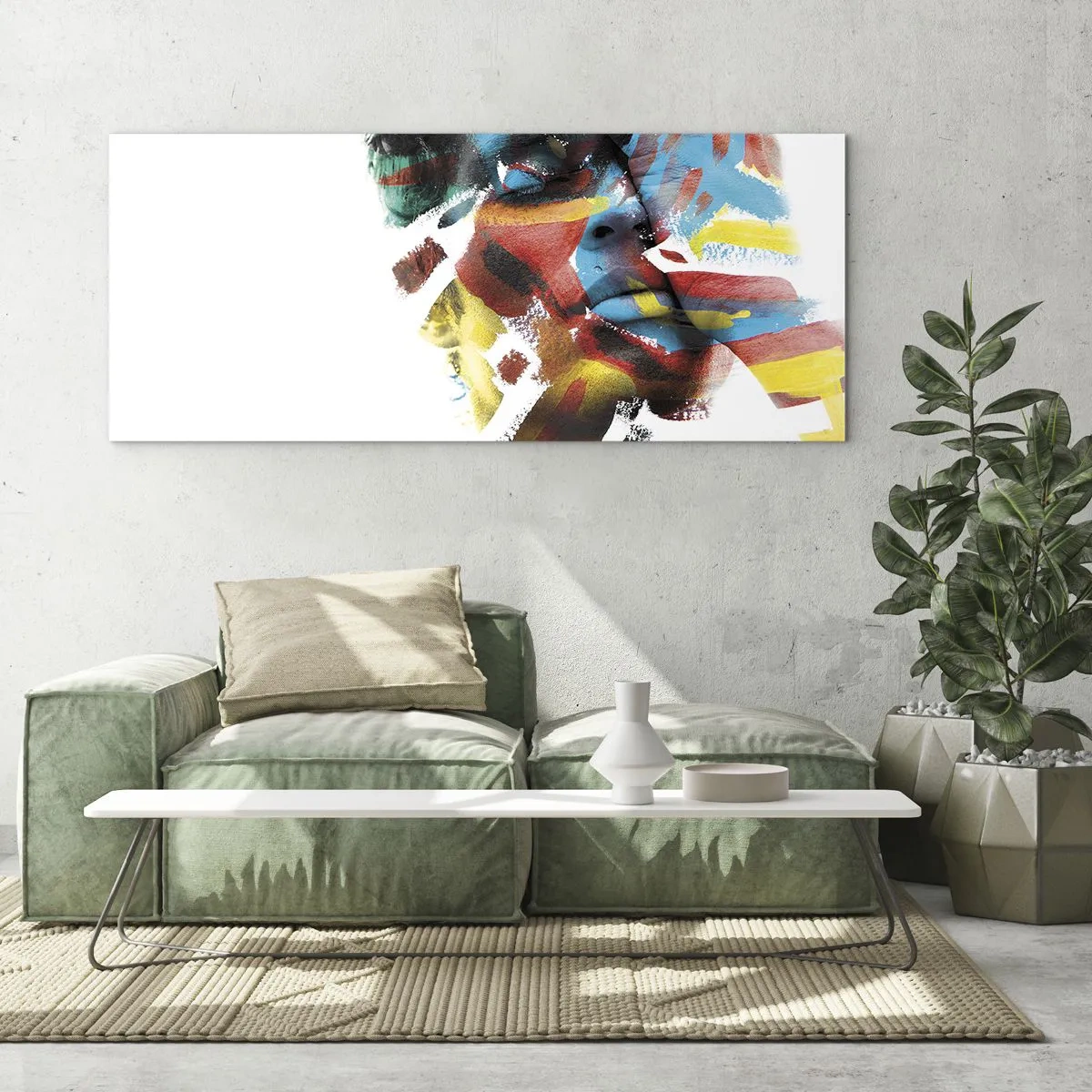 Glasbild - Bild auf glas - Eine bunte Persönlichkeit - 100x40 cm