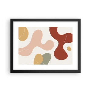 Poster in einem schwarzem Rahmen - Kringel oder Schnörkel? - 40x30 cm