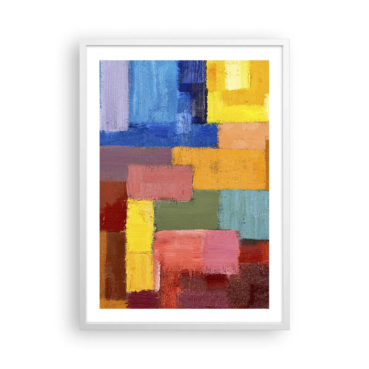 Poster in einem weißen Rahmen - Jeder ist anders, alle bunt - 50x70 cm