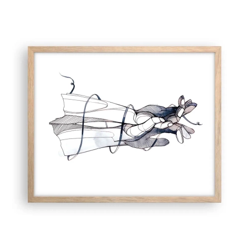 Poster in einem Rahmen aus heller Eiche - Touch-Studie - 50x40 cm