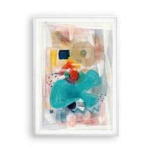 Poster in einem weißen Rahmen - Buntes Spiel - 70x100 cm