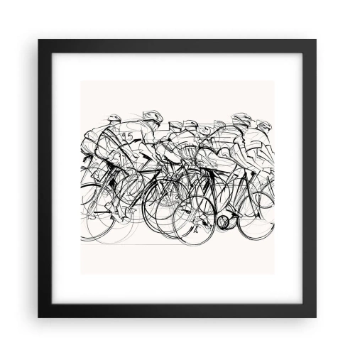 Poster in einem schwarzem Rahmen - Gemeinsam als Team - 30x30 cm