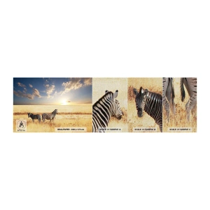 Fototapeten Muster Premium Canvas - Geh weg, sei nicht in Frieden - Tiere, Rippen, Safari - 100x30 cm