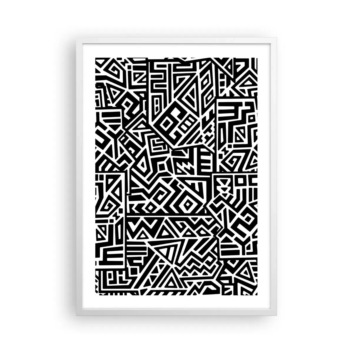 Poster in einem weißen Rahmen - Präkolumbianische Komposition - 50x70 cm