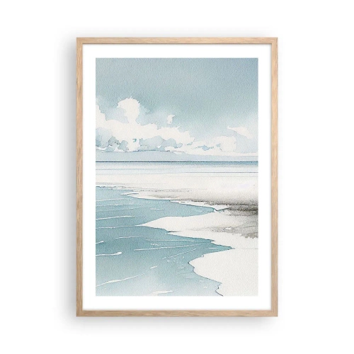 Poster in einem Rahmen aus heller Eiche - Sanfte Flut - 50x70 cm