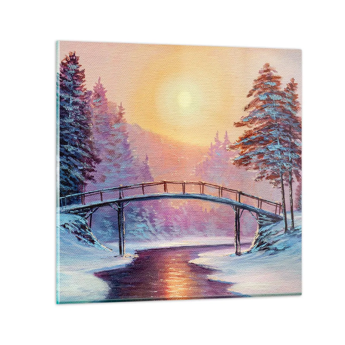 Glasbild - Bild auf glas - Vier Jahreszeiten - Winter - 30x30 cm