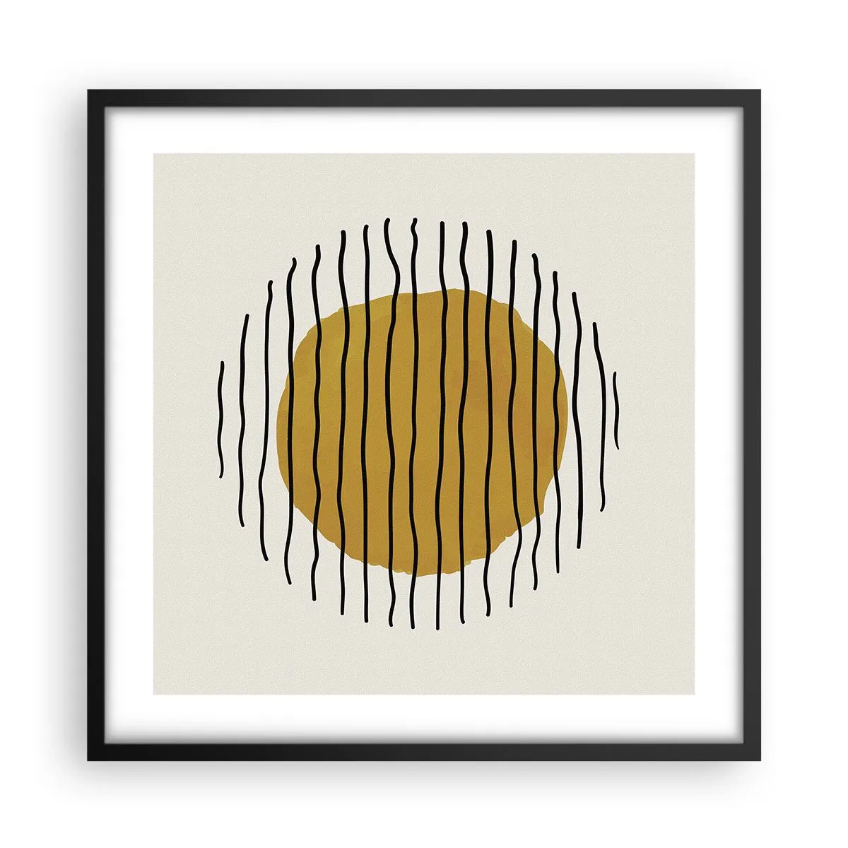 Poster in einem schwarzem Rahmen - Abstraktion, die vor Hitze zittert - 50x50 cm