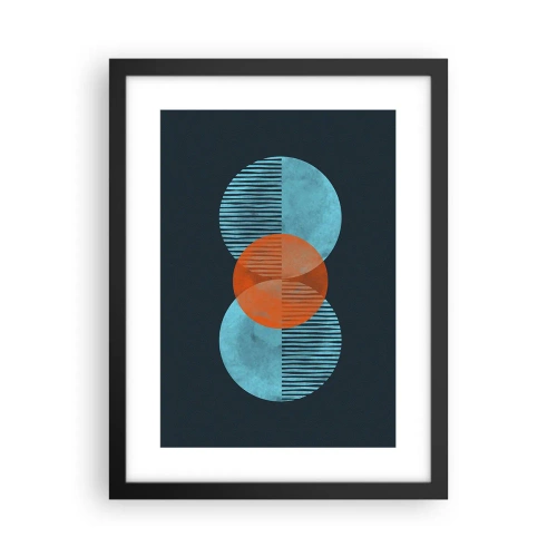 Poster in einem schwarzem Rahmen - Symmetrische Komposition - 30x40 cm