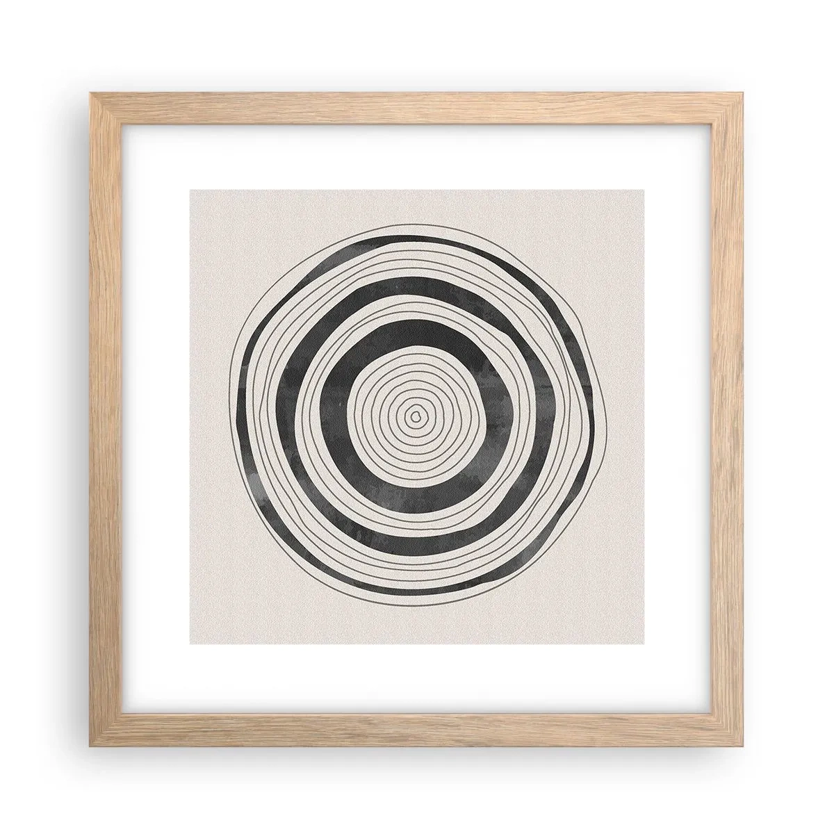 Poster in einem Rahmen aus heller Eiche - Wichtig ist, was dazwischen liegt - 30x30 cm