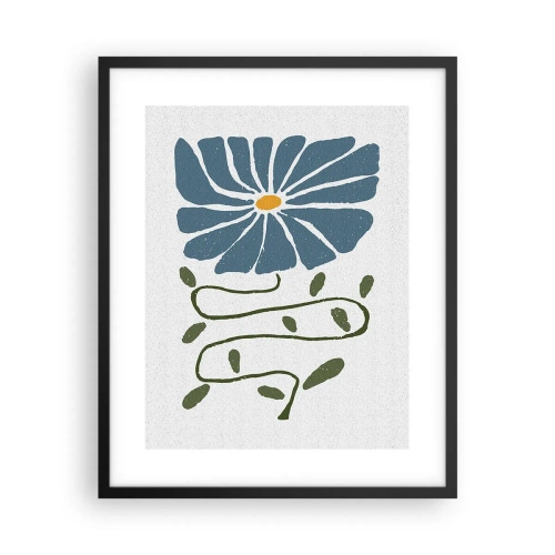 Poster in einem schwarzem Rahmen - Zweig für eine Blume - 40x50 cm