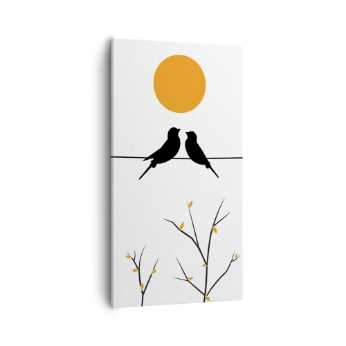 Bild auf Leinwand - Leinwandbild - Abend der Nachtigallen - 55x100 cm