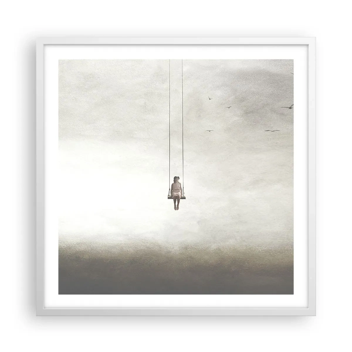 Poster in einem weißen Rahmen - Ein Kind in uns - 60x60 cm