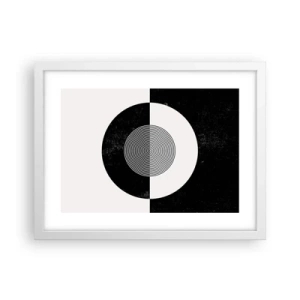 Poster in einem weißen Rahmen - Harmonie in Schwarz und Weiß - 40x30 cm