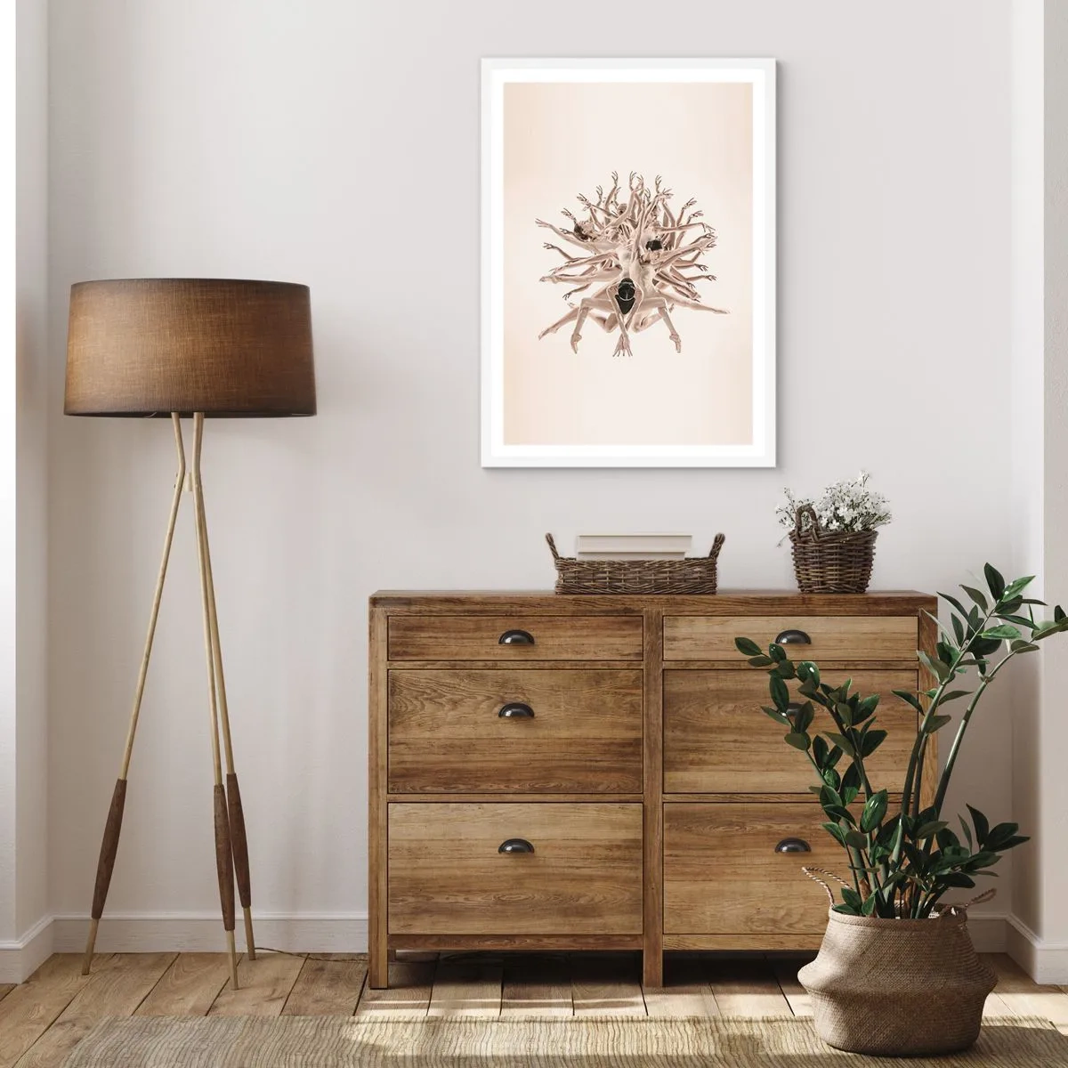 Poster in einem weißen Rahmen - Aufblühen im Tanz - 40x50 cm