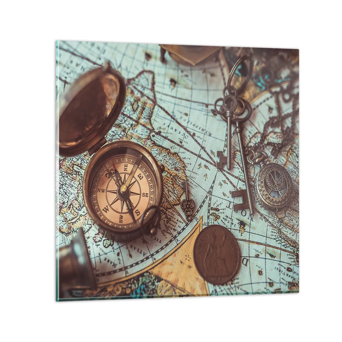 Glasbild - Bild auf glas - Für den Abenteurer - 40x40 cm