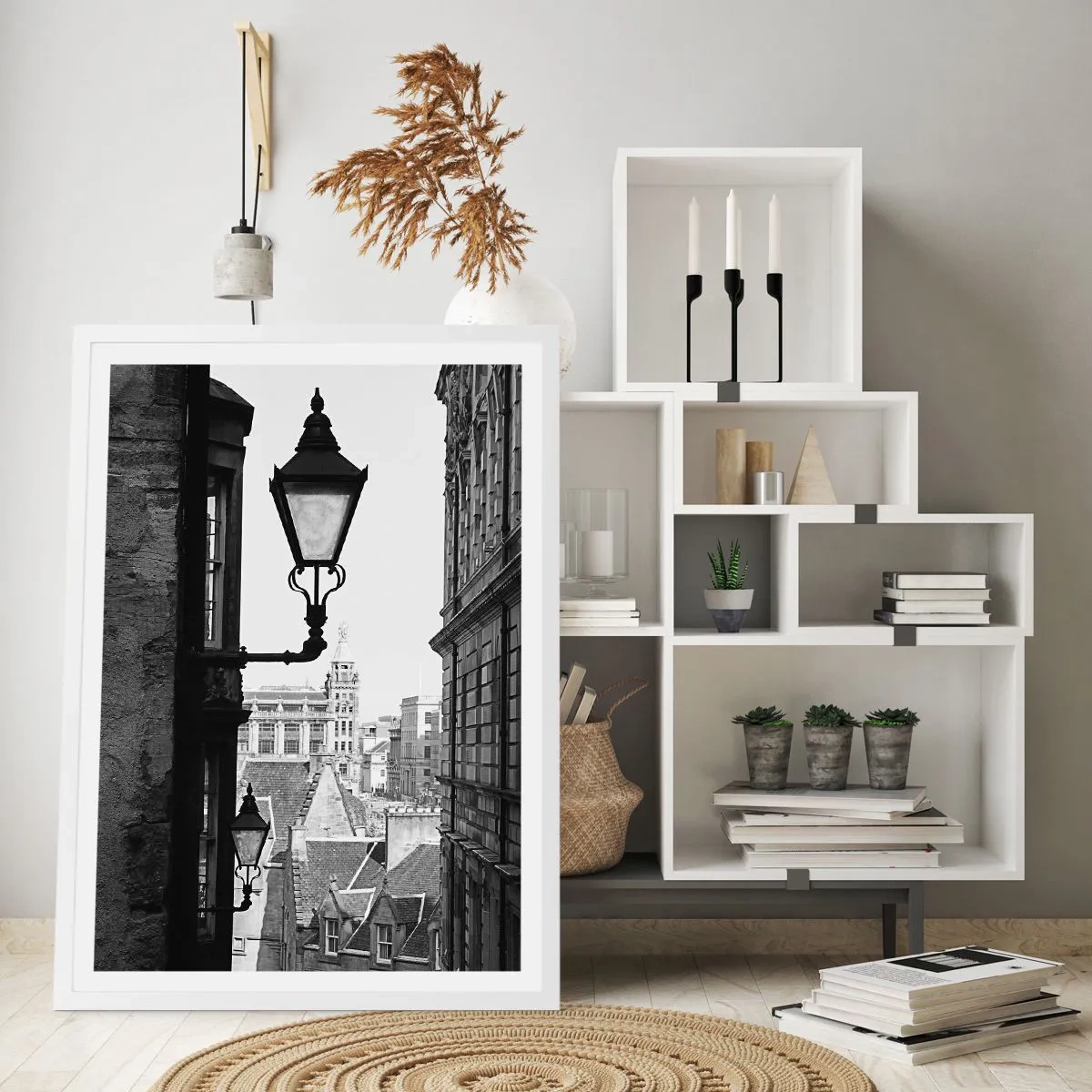 Poster in einem weißen Rahmen - Die Edinburgh-Geschichte - 40x50 cm