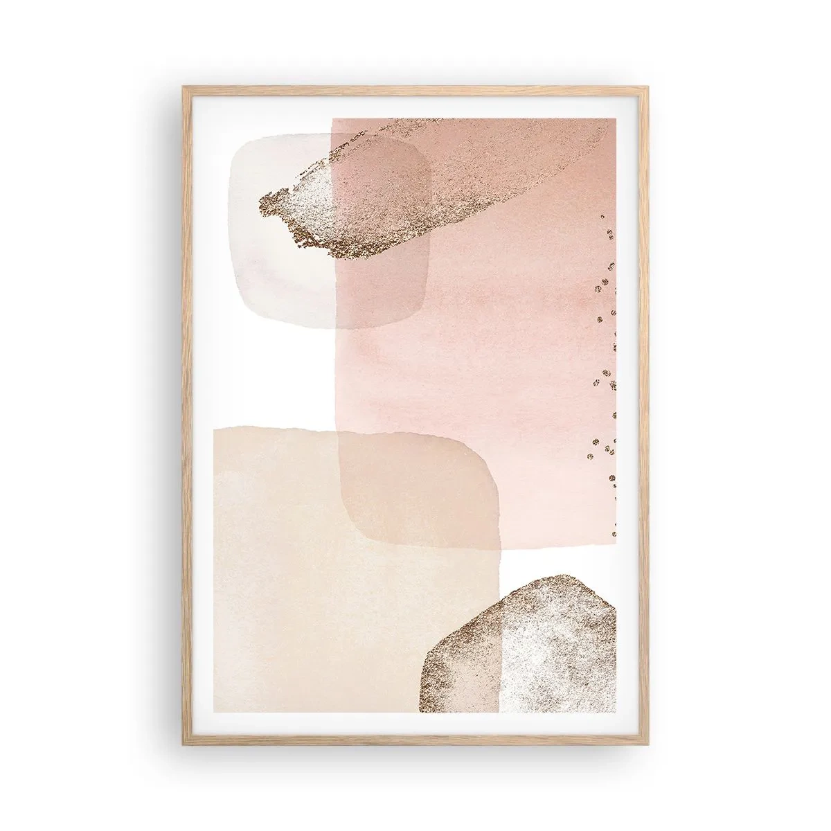 Poster in einem Rahmen aus heller Eiche - Ein Blick durch die Farbe - 70x100 cm