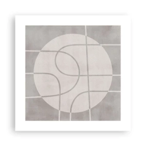 Poster - Kreisförmig und geradeaus - 40x40 cm