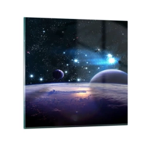 Glasbild - Bild auf glas - Noch allein? - 70x70 cm