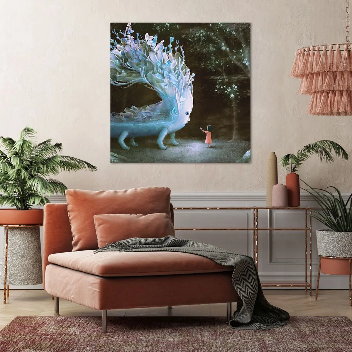 Bild auf Leinwand - Leinwandbild - Fantastisches Treffen - 60x60 cm